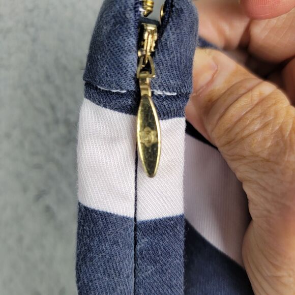 Draper James Miniskirt Womens Size 8  Navy Blue White Striped Size Zipper - Picture 12 of 13